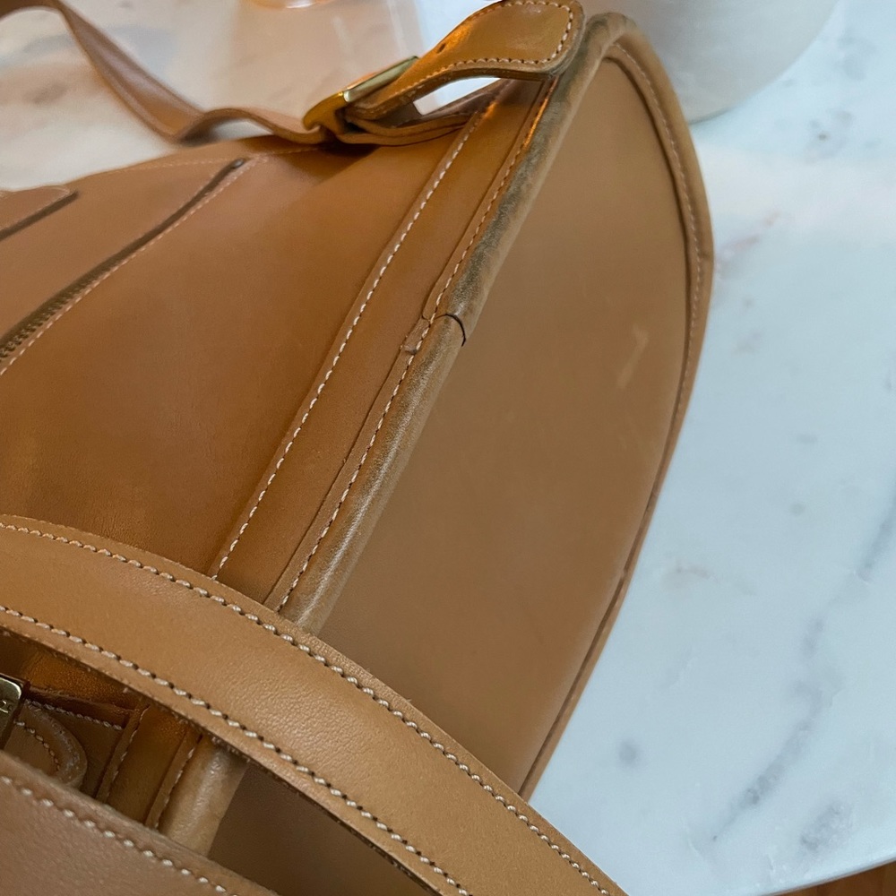 Coach Rare {Vintage} Natural Tan Saddle Leather Backpack - Picture 5 of 11